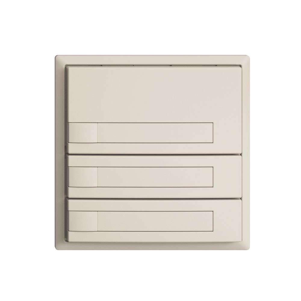 UP-Universaltaster 3×1T EDIZIOdue crema, mit Papier, ohne LED