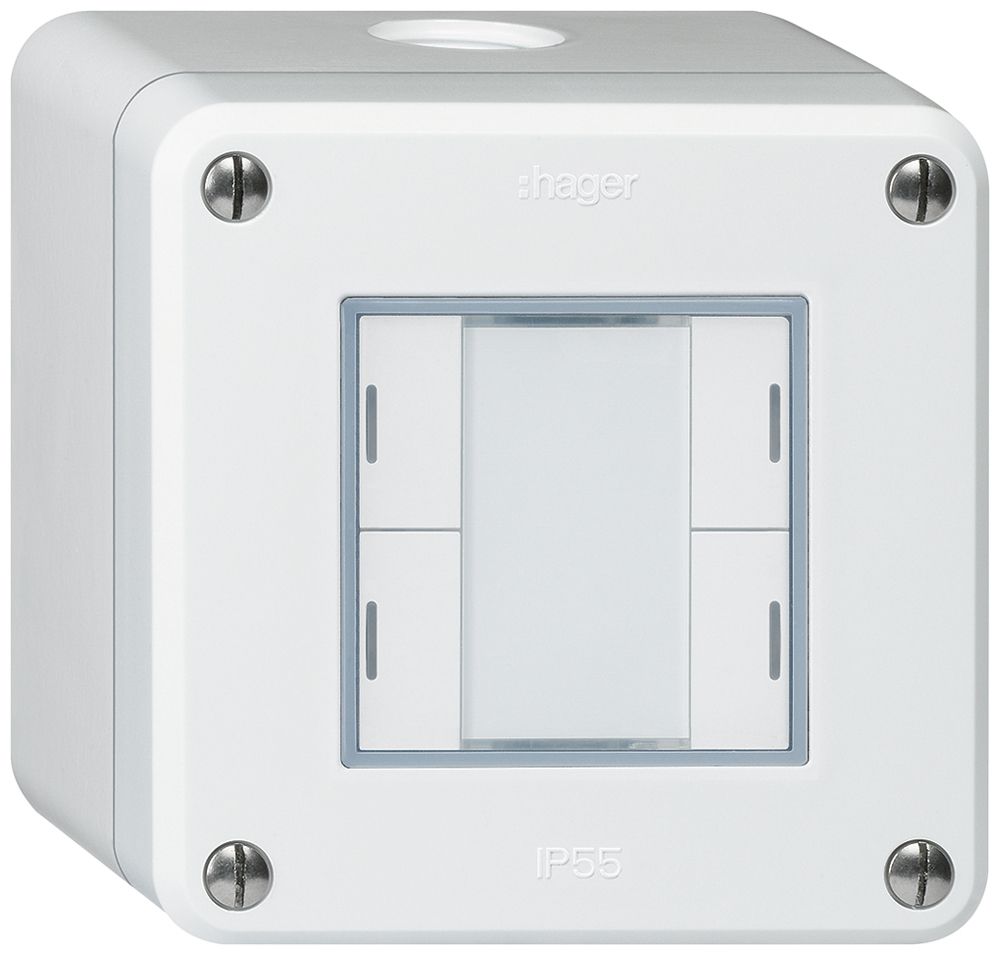 AP-Taster robusto Q KNX 4× RGB LED s/e-link weiss