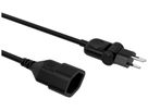 Cavo di prolunga MOVE PVC 10A 230V 3×1mm² spina T12 presa T13 1m nero