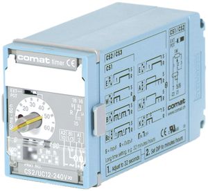 Zeitrelais ComatReleco CS3, 12…240VUC, Gehäuse blau/grau