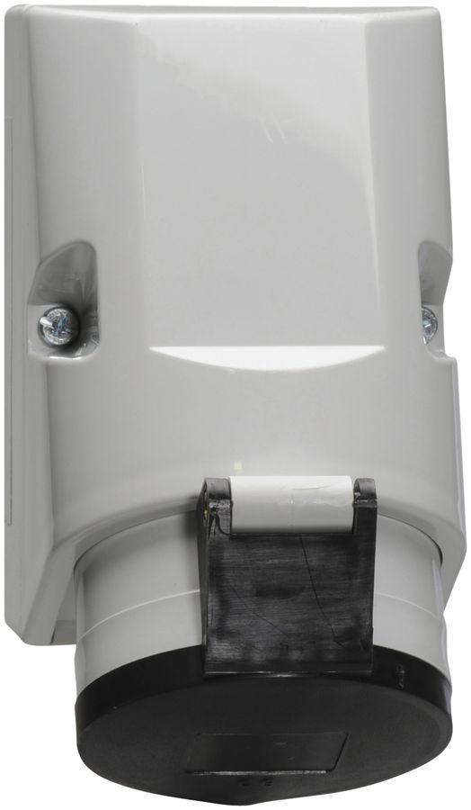 AP-Steckdose CEE Bals 4P 16A 500V 7h schwarz IP44 vernickelt Quick Connect