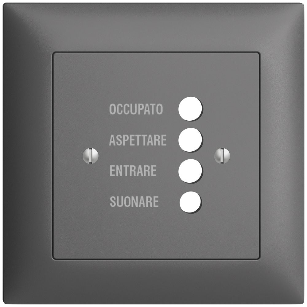 UP-Frontset EDIZIOdue dunkelgrau 88×88mm für Türstation 1334.I