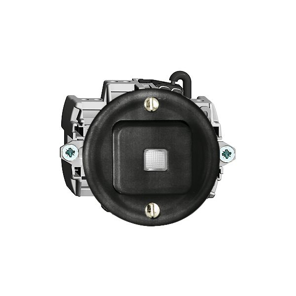 Interr. puls. lum. 3/1L nero FH, contr. LED giallo