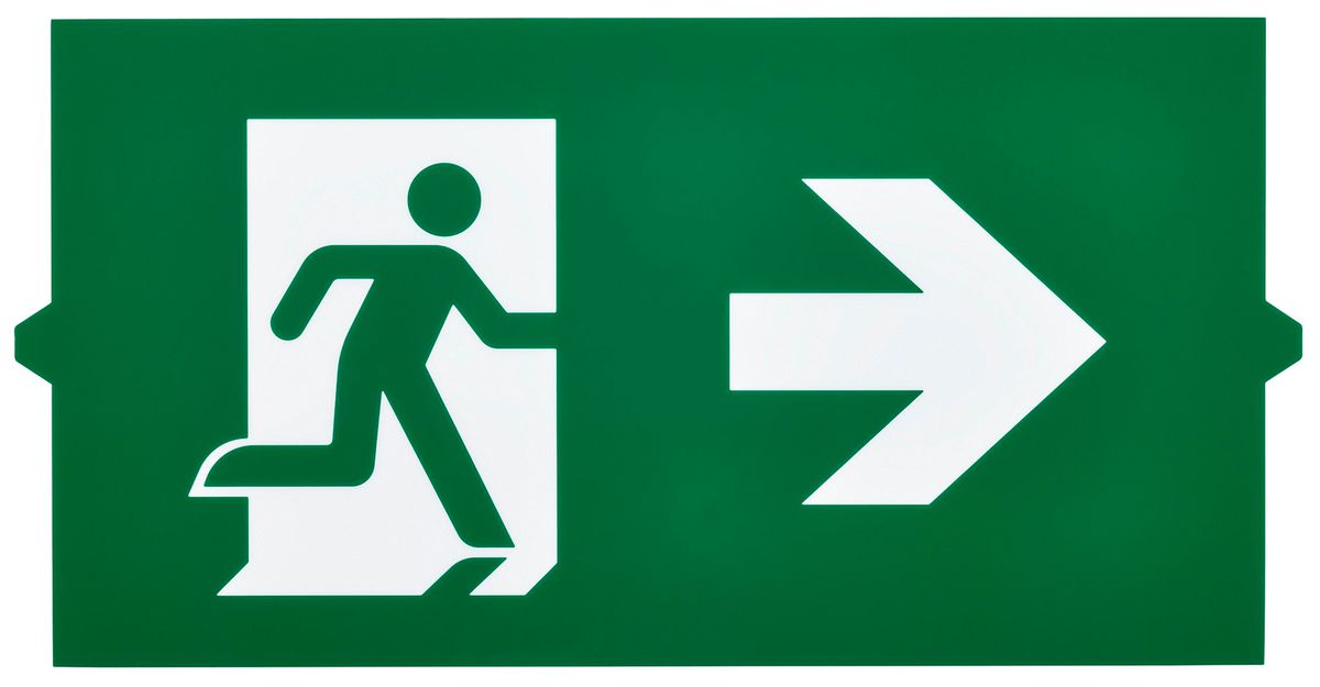 Piktogramm Philips EM155Z Ausgang rechts Doppelseitig 314×158mm