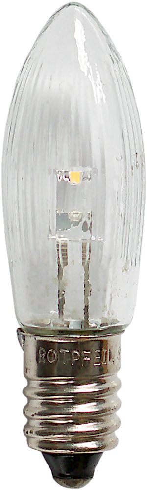 Lampade ricamb.MK LED Top 3pez E10, 8…34V, bianco caldo zigrinate chiaro