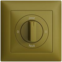 Kit front. 0-Jour-0-Nuit EDIZIOdue olive 88×88mm per interr.rot