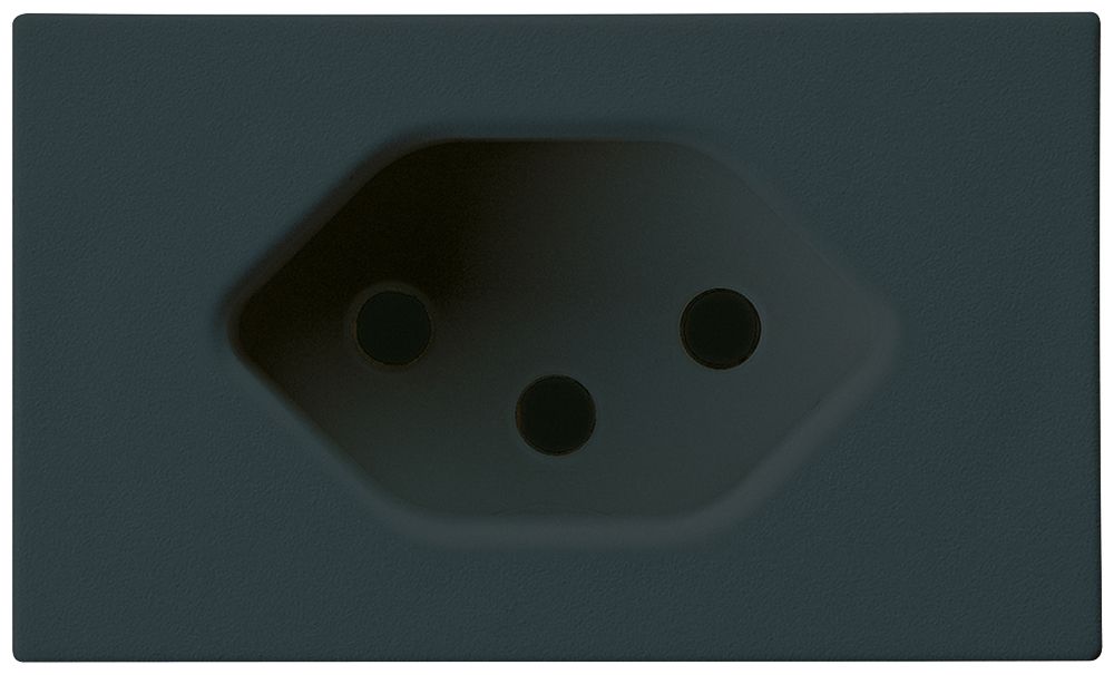 EB-Steckdose FLF Hager Typ 13 schwarz mit Steckklemmen mit Rastfeder