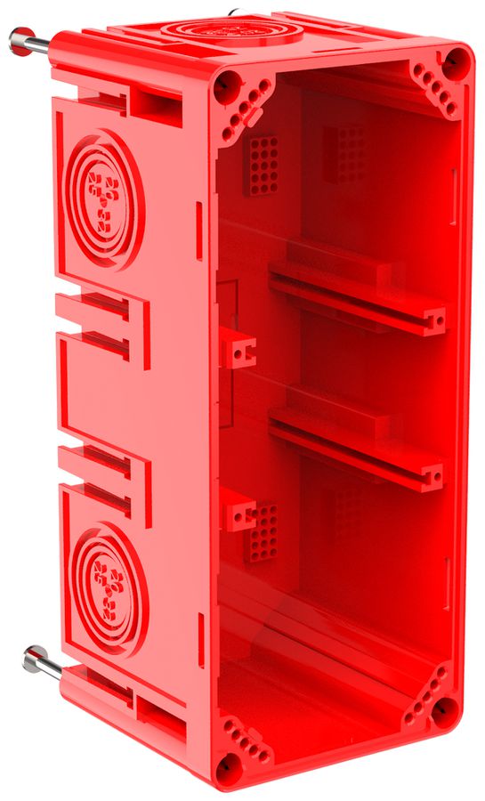 NUP-Einlasskasten CRALLO-LEU 178×78×73mm 2×1 Halogenfrei rot