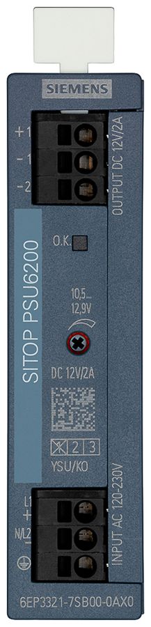 Stromversorgung Siemens SITOP, IN: 120…230VAC (120…240VDC), OUT: 12VDC/2A