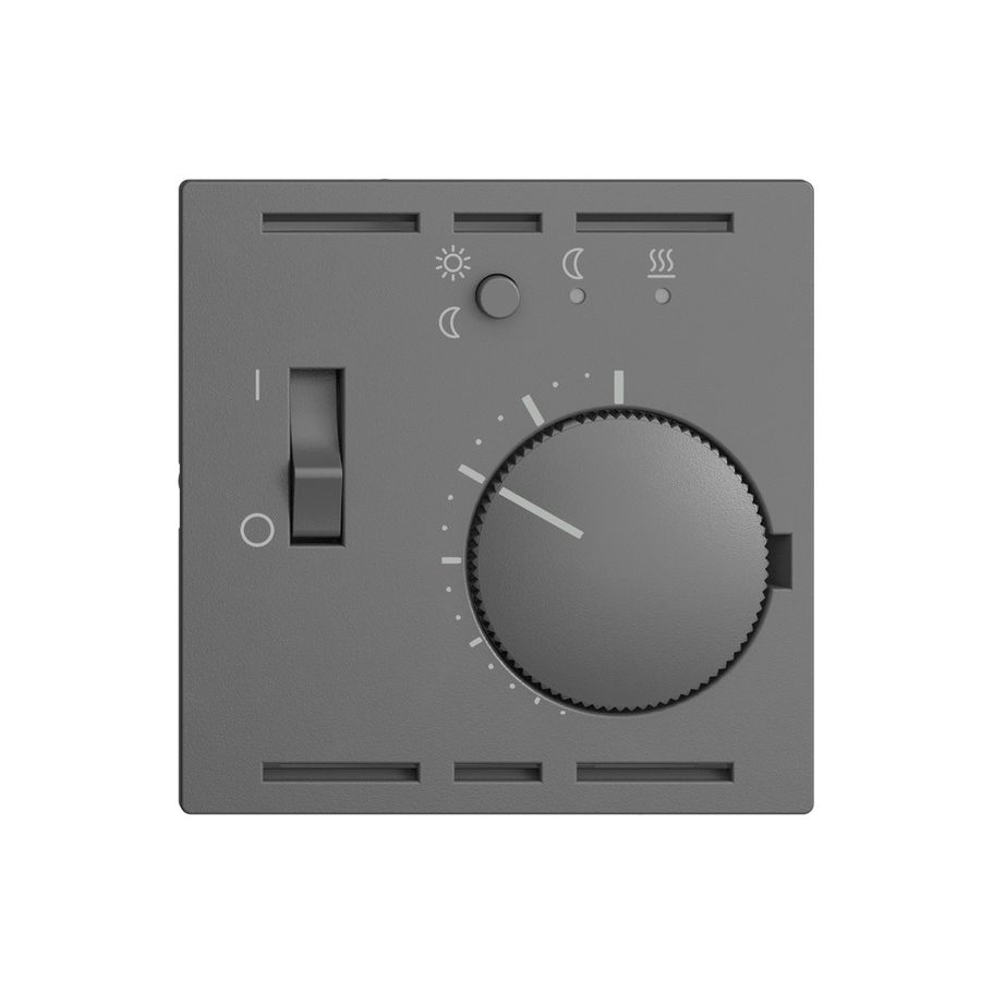 Kit frontale EDIZIOdue grigio scuro 60×60mm per termost.ambiente