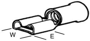 Steckhülse isoliert Pidg-Faston 2,5/21