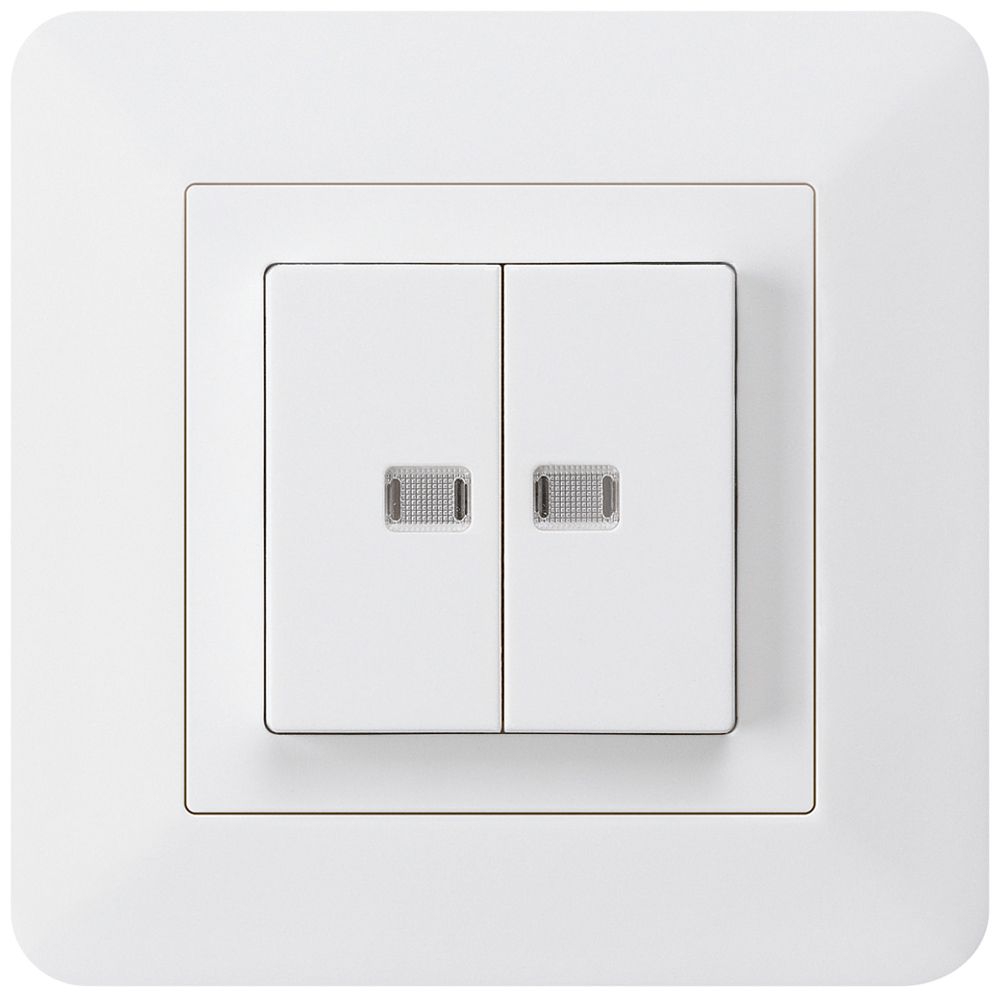 UP-Leuchtdruckschalter kallysto.trend 1/3+3/1 mit 2 Linsen weiss