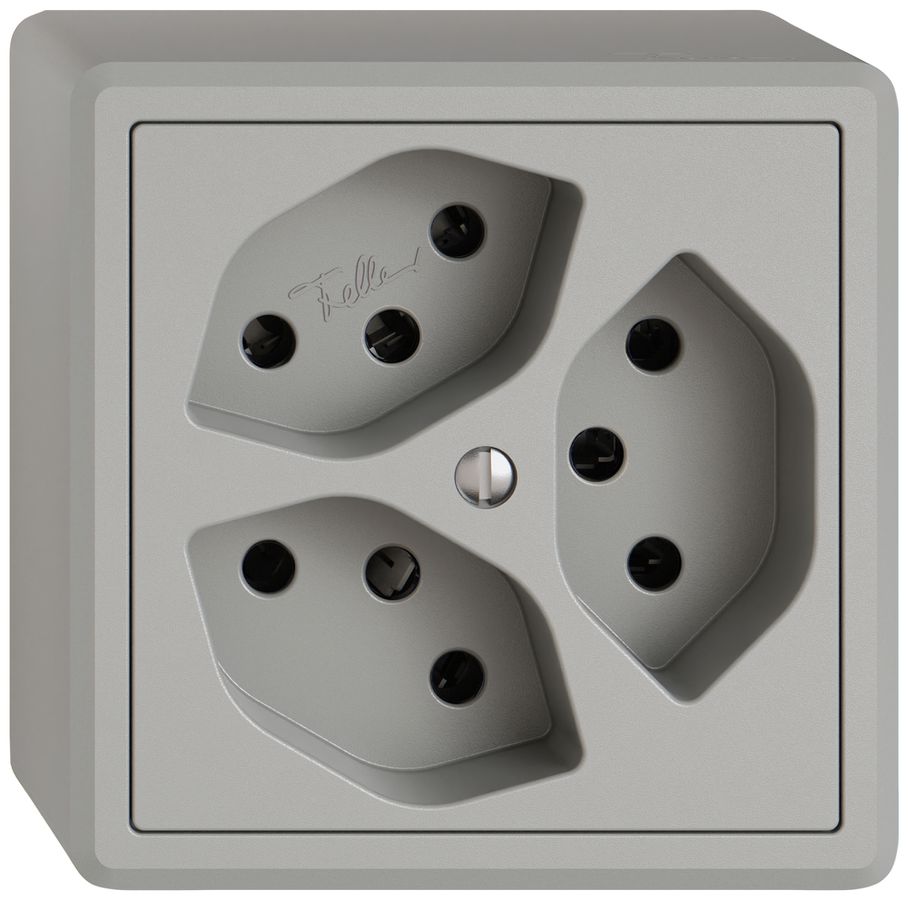 AP-Steckdose EDIZIO.liv SNAPFIX® 3×T13 hgu