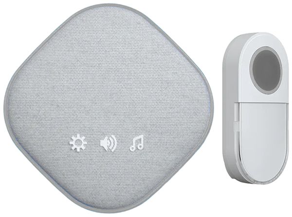 AP-Funkgong-Set A. Steffen 4.5VDC 84dB eckig weiss