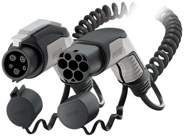 AC-Ladekabel E-Mobility PX Mode3 T1+T2 20A 1L 4m 5kW 250V schwarz/grau