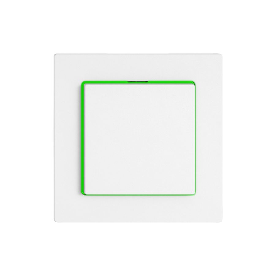 Leuchtdruckschalter EDIZIO.liv SNAPFIX® 3/1L Seitenlinse LS grün ws