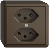 Prise AP EDIZIOdue 2×T13 coffee