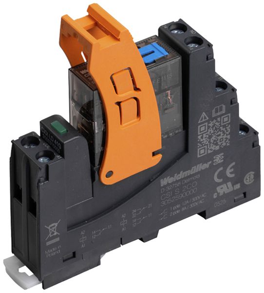 Relais WM CRIKIT S L/D/PB 2CO 8A AgNi 19.2…36VDC LED Schraubanschluss RT II