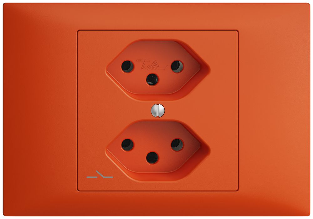 Presa INS EDIZIOdue 2×T13 arancione 1×S