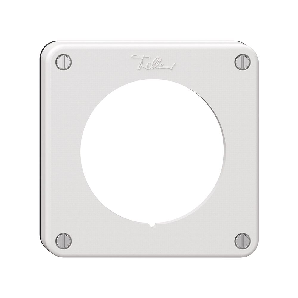 Deckel NEVO, f.Signallampe, m.Schrauben & Dichtung, m.schwarzer Dichtung, weiss