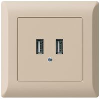 Prise de charge USB ENC Hager kallysto.line 240V 2400mA beige