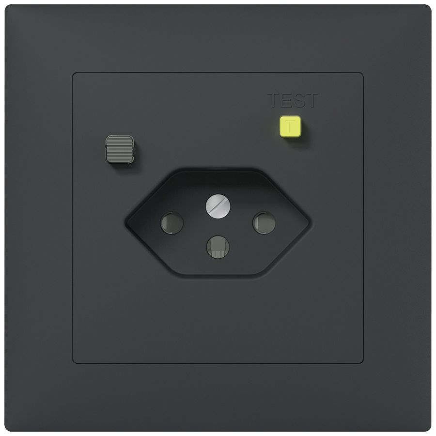 Prise FI ENC SIDUS B T13 30mA, shutter, anthracite