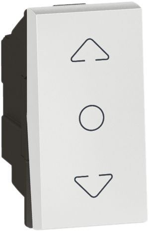 EB-Storenschalter MOS 1×AV/1L magnesium AUF/STOP/AB 1 Modul