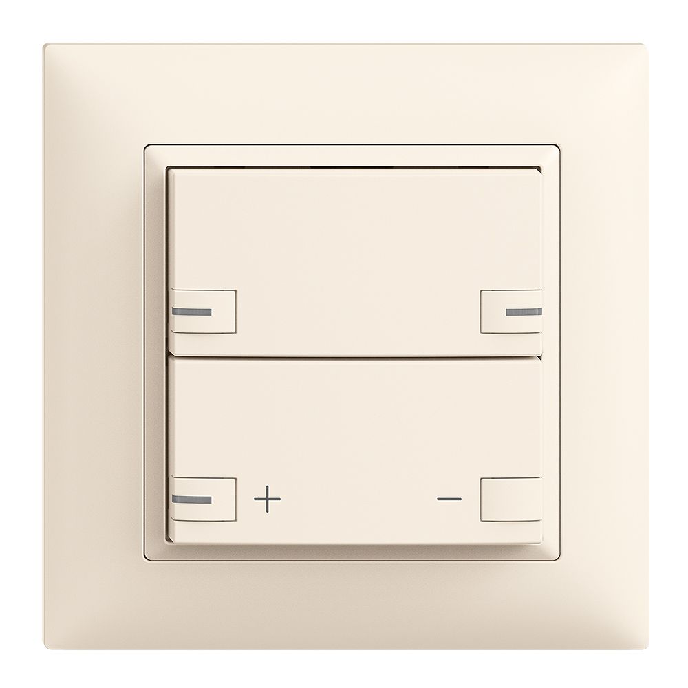 UP-Frontset EDIZIOdue zeptrionAIR Dimmer ohne Bezeichnung mit LED crema