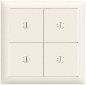 UP-Kombination EDIZIOdue 2×2 weiss 4×Blindabdeckung