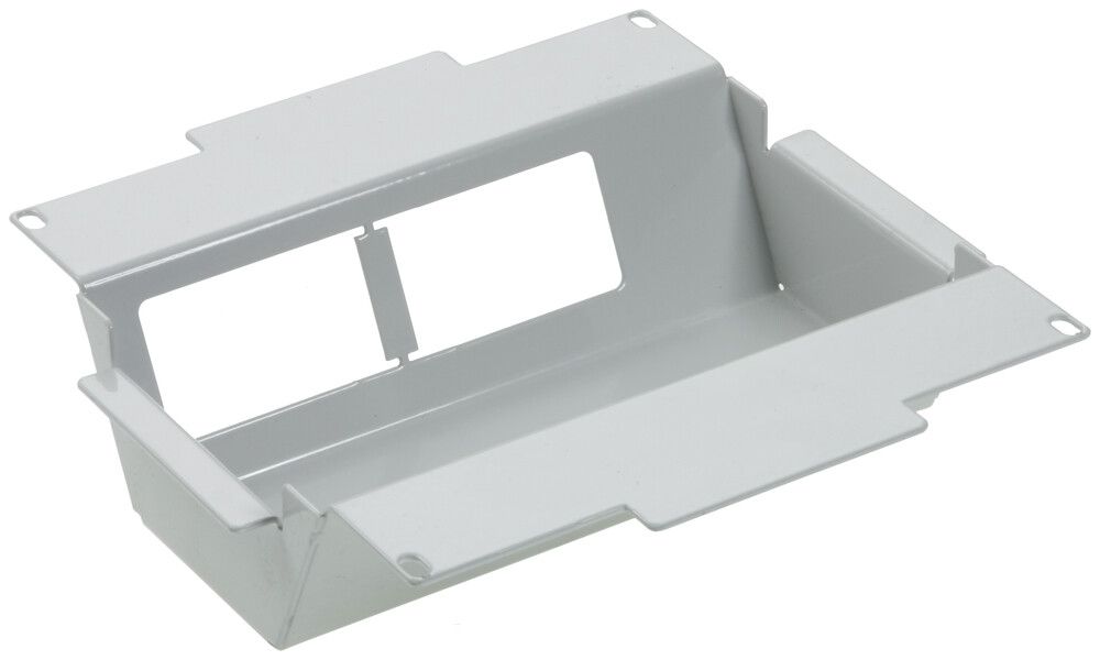 Einbausatz zu WAK 200×200mm lichtgrau leer, Bodenhöhe 75…140mm