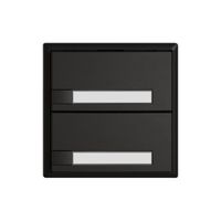 Poussoir KNX RGB EDIZIO.liv SNAPFIX® capteur temp.s.LED étiqu.2× comm.1T no