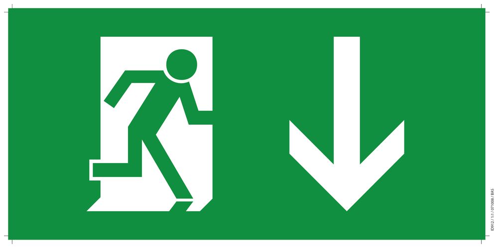 Pictogramme avec flèche vers le bas, pour Candelux CALR LED