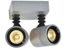 Applique SLV NEW MYRA WALL SPOT, 2×GU10 50W IP55 gris argenté