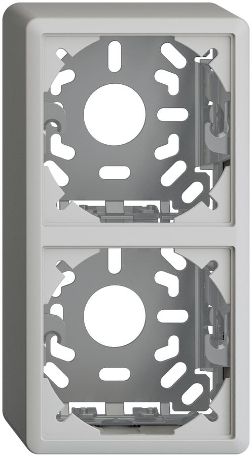 Kappe mit Grundplatte 2×54mm hellgrau für Kombination FX vertikal/horizontal