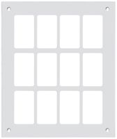 Montageplatte Hager FLF 3/5 3×4 Aluminium eloxiert weiss