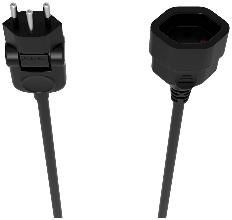 Cavo di prolunga MOVE PVC 10A 230V 3×1mm² spina T12 presa T13 5m nero