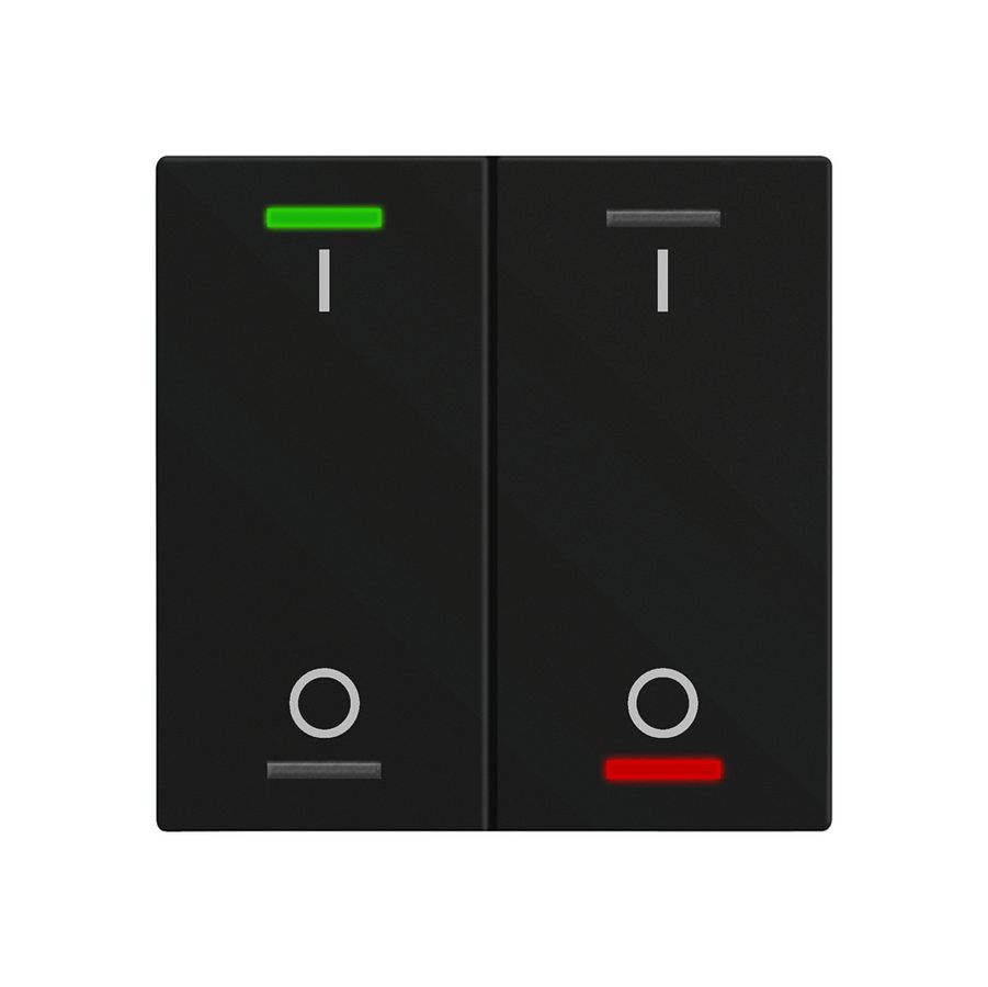 Poussoir KNX RGBW INC MDT BE-TAL60T216.B1 2t/4a temp.noir mat "I/O"
