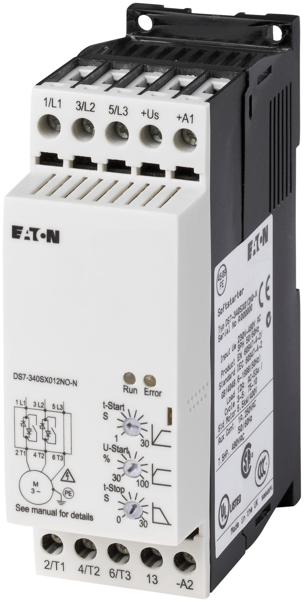 Softstarter Eaton DS7-340SX007N0-N 7A 3L/3L 200…480V Us:24VAC/DC