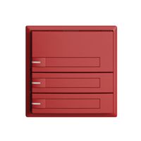 UP-Taster KNX 3-fach EDIZIOdue berry RGB mit LED mit Papiereinlage