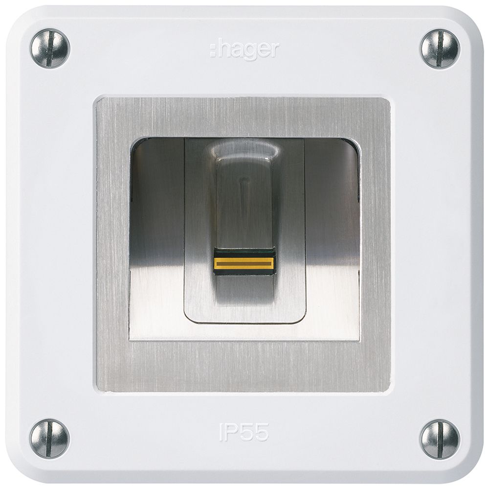 NUP-Fingerscanner Hager ekey-arte robusto C weiss