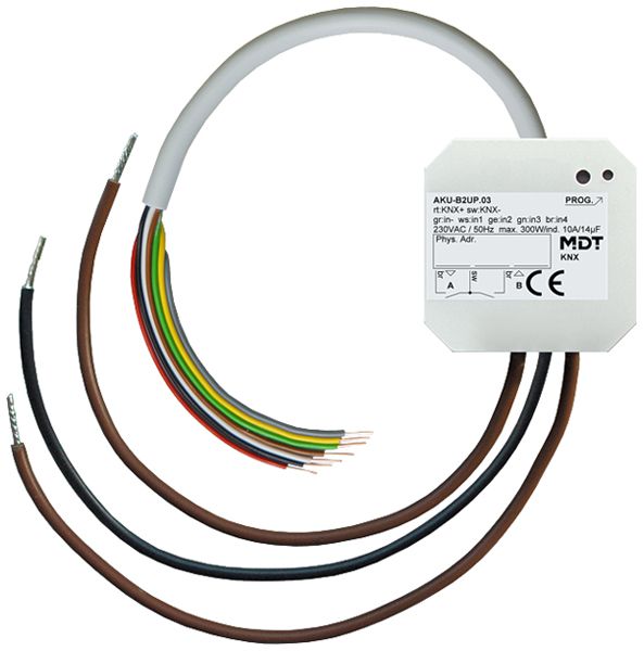 EB-Schaltaktor KNX MDT AKU-B2UP.03 2-Kan 10A 230VAC 4×DI
