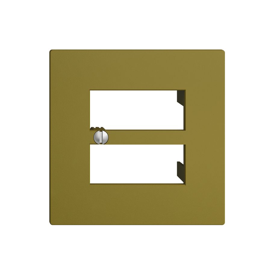 Placca frontale 4×RJ45 EDIZIOdue olive R&M swissline