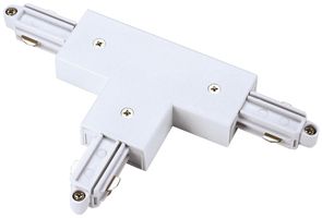 Raccord en T SLV pour rail conducteur 1-phase, terre gauche blanc