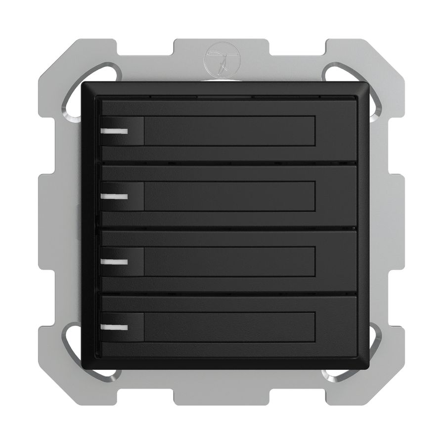 Poussoir KNX RGB ENC EDUE, 250mW, a.LED RGB, a.papier, 4×poussoir, 1×touche, no