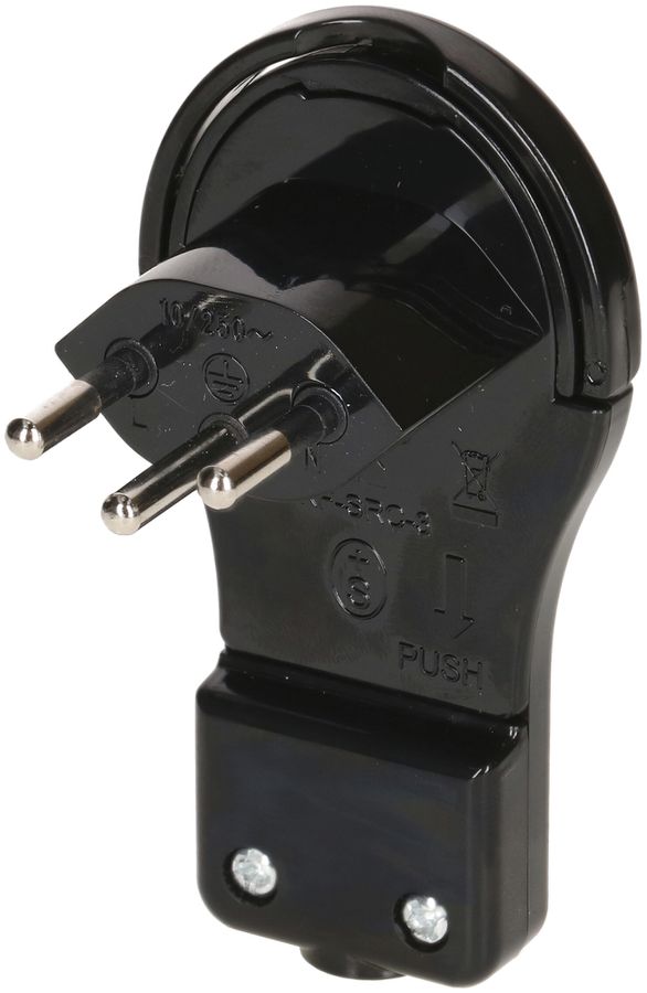 Winkelstecker Typ 12 MAX HAURI 230V 10A IP20 schwarz