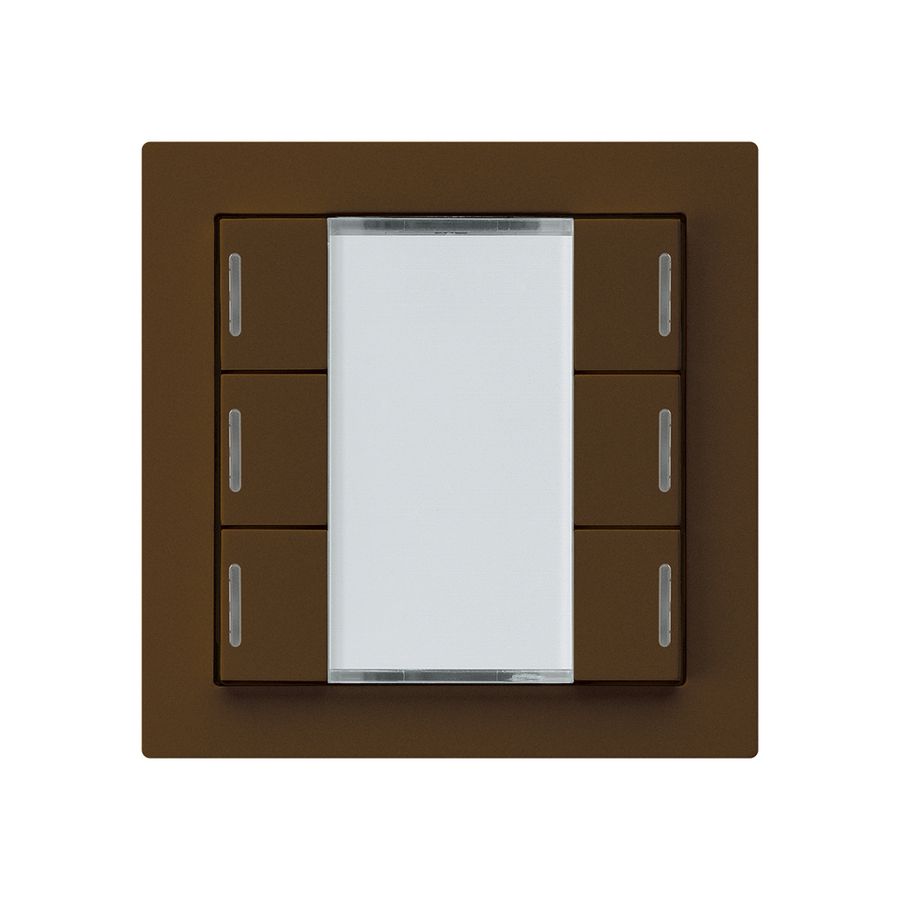 Poussoir ENC kallysto A KNX 6× LED RGB s/e-link brun