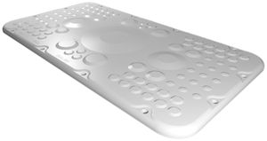 Flanschplatte Rittal AX, mit Membranen, 401×221mm, Kunststoff