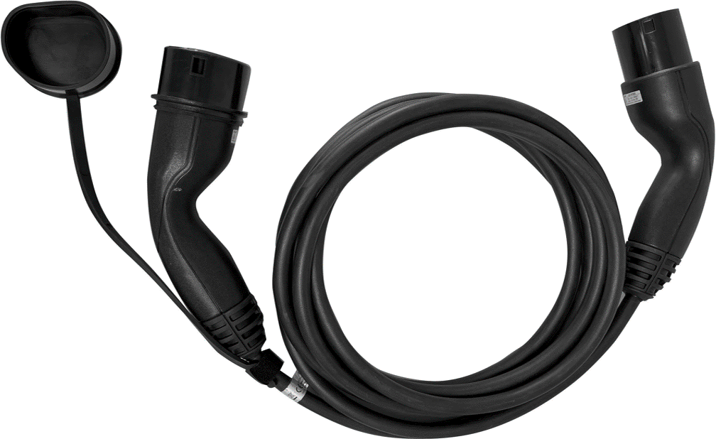 Câble de recharge lisse 32A triphasé type 2, 5m (jusqu'à 22kW)