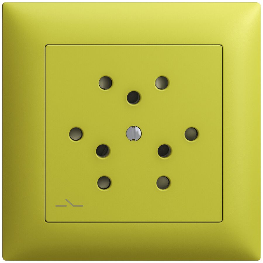 Kit frontal EDIZIOdue lemon 88×88mm 3×T12/1 avec shutter