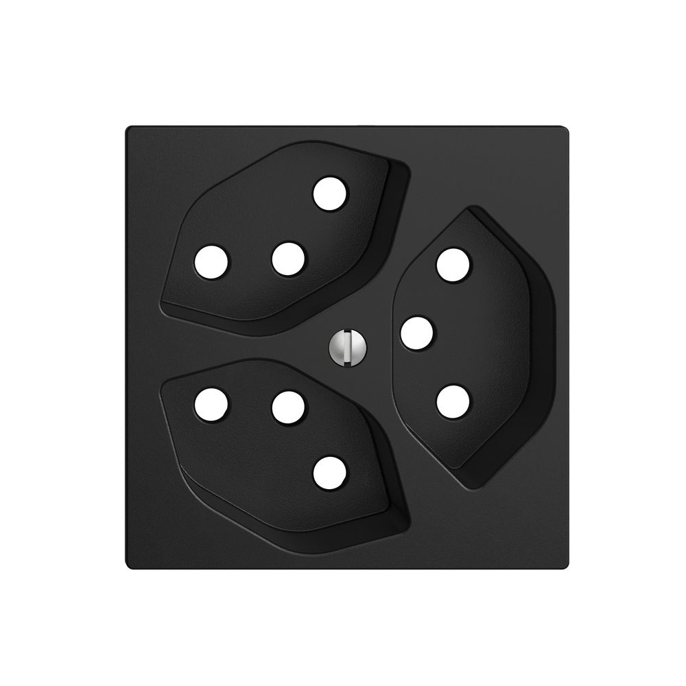 Placca frontale 3×T13 EDIZIOdue nero